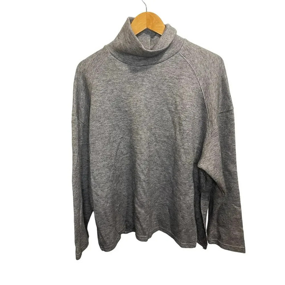 OGL Gray Turtleneck Oversized Sweater - Picture 1 of 6
